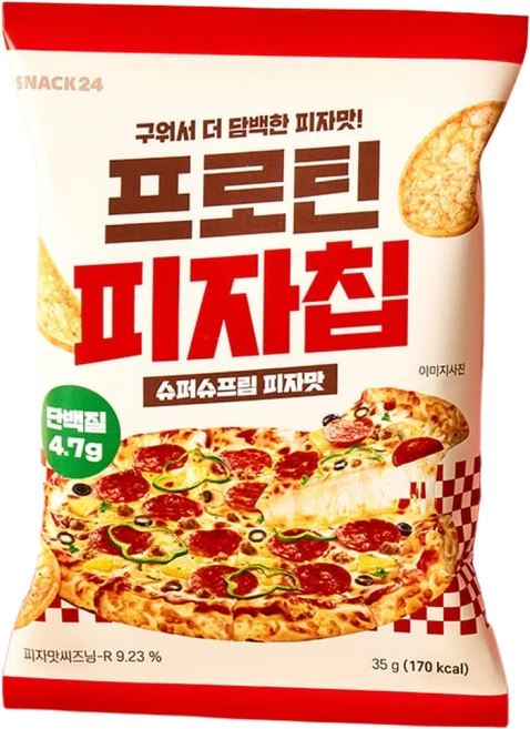 (신상품) 스낵24 프로틴 피자칩 35g 12개 - 쿠팡
