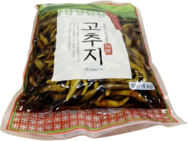 옛한옥마을 고깃집 업소용 간장고추4kg, 4kg, 1개