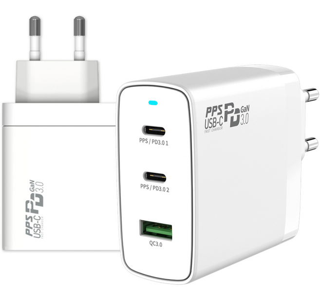짐승 GaN 100W 멀티 3포트 USB C타입 PD PPS 초고속 충전기 어댑터, 1개, 화이트