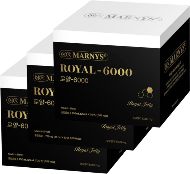 마니스 로얄6000 30병 3박스 고함량 액상형 로얄젤리 프로폴리스 비타민 E, 30회분