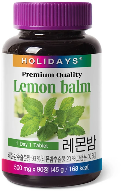 홀리데이즈 프리미엄 레몬밤 타블렛, 90정, 1개 - 쿠팡
