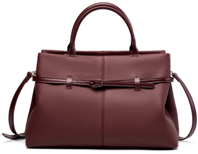 More Farther 여성 천연소가죽 토트백 빈티지 숄더겸 크로스백