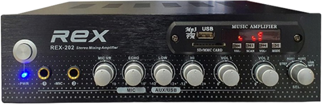 REX-202 매장용앰프 미니앰프 블루투스앰프 2채널 200W