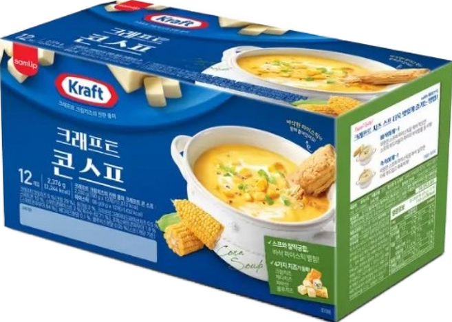 삼립 크래프트 콘스프 198g 진한 크림치즈의 풍미, 12개