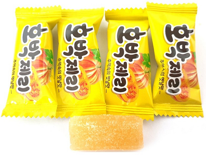 전통 호박 젤리 맛있는 건강 간식 대용량, 1개, 1kg