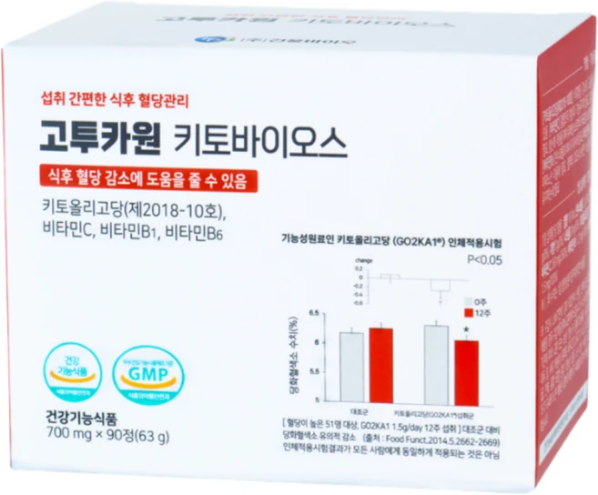 [본사] 식후혈당감소엔 고투카원 키토바이오스 1개월, 1박스, 90정 - 쿠팡