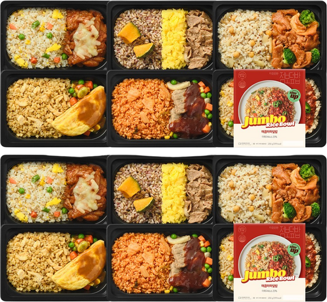 헬로잇츠 점보덮밥 식단관리 도시락 12팩, 250g