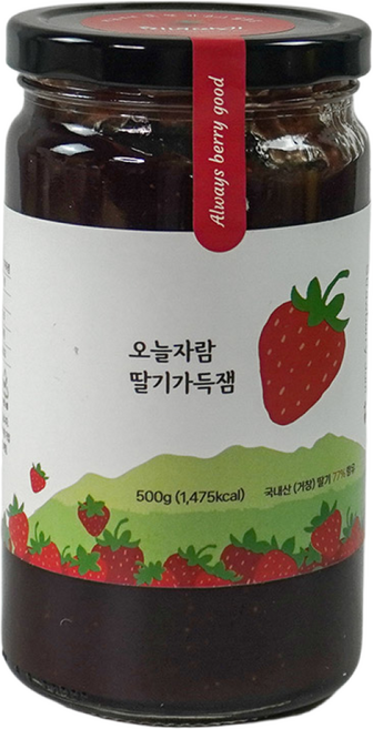 [미식한가] 미녀딸기 국내산 달콤한 수제 딸기잼, 1개, 500ml