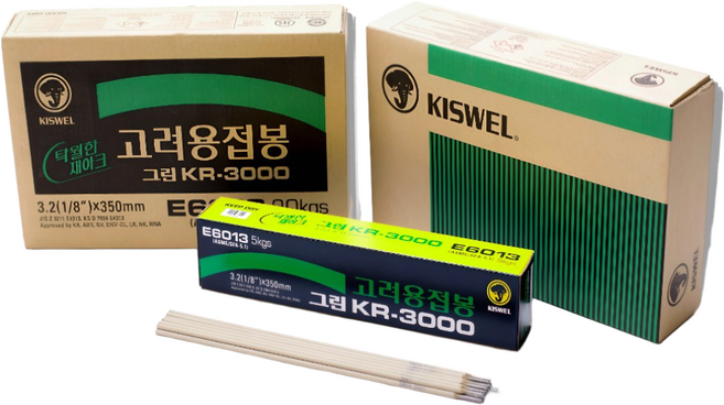 고려용접봉 KR-3000 조선CR-13동일 연강 아크 전기 용접봉, 02. 3.2×350mm-5kg, 1개