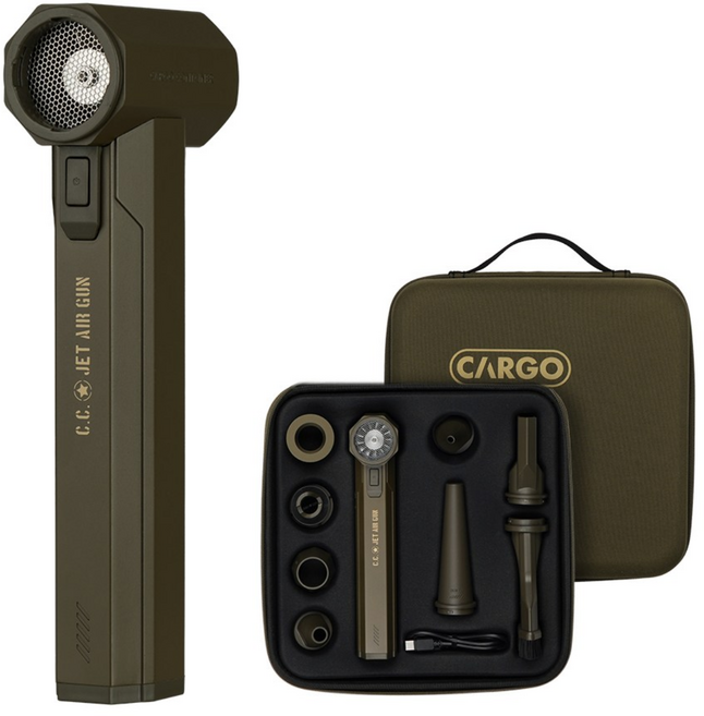 카고컨테이너 무선 미니 송풍기 콤프레샤 청소 차량용 에어건 (청소노즐 증정), 카키(베큠클리너(청소기노즐) 증정), 1개