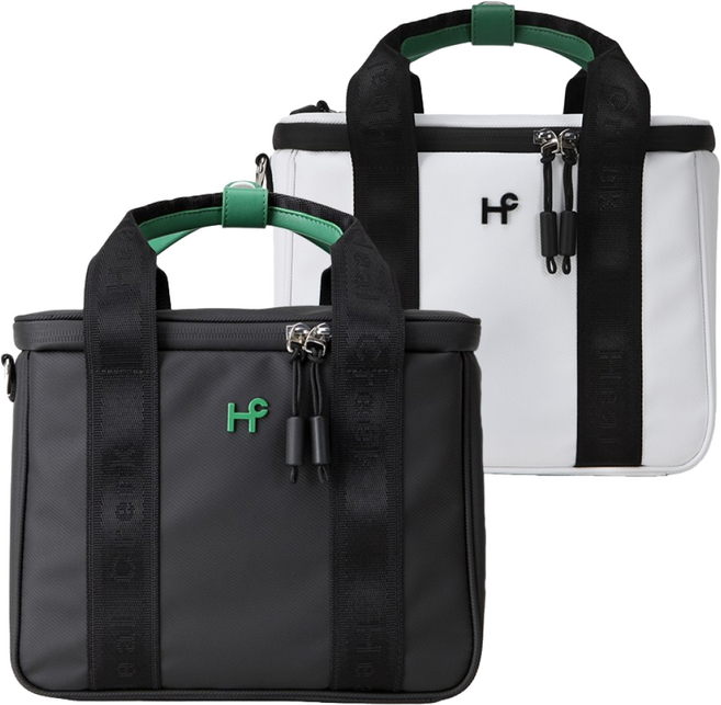 힐크릭 골프 보냉백 스퀘어 아이스 쿨러백 대용량, 블랙