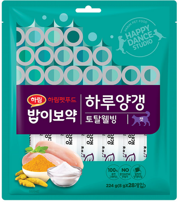 하림펫푸드밥이보약 캣 하루양갱, 토탈웰빙, 224g, 1개