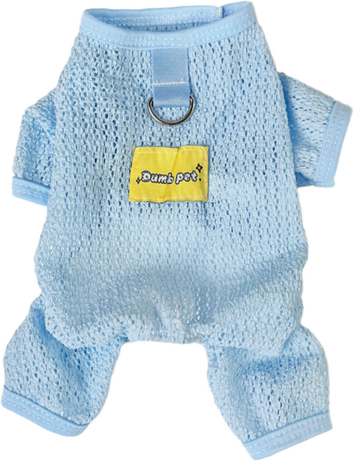 파스텔펫 반려동물 레이스 메쉬 올인원, 블루, 1개