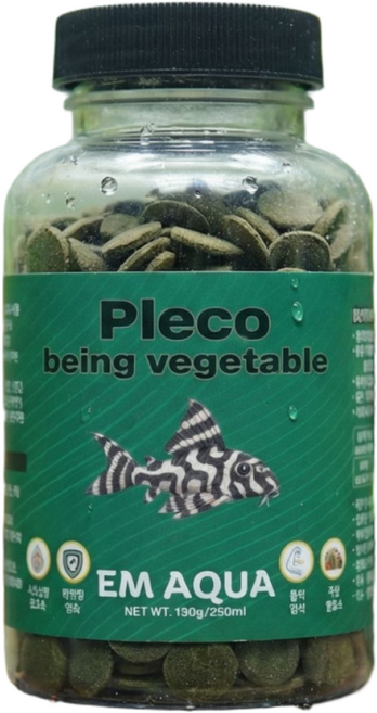 플래코먹이 안시사료 코리도라스 밥 바닥층 물고기 사료, 1개, 250ml