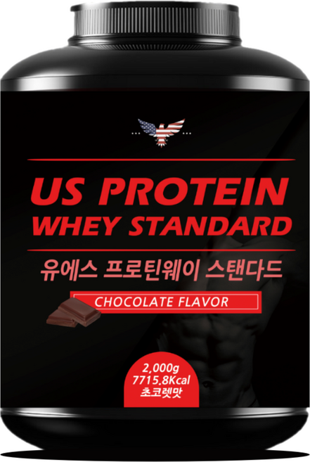 유에스프로틴웨이스탠다드 고함량프로틴 헬스단백질보충제 근육증가 대용량 프로틴, 1개, 2kg