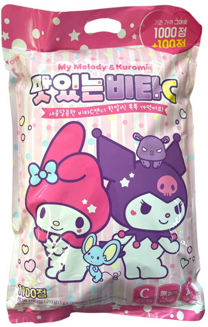 마이멜로디 쿠로미 맛있는비타C 1000정+100정, 1개, 1100정