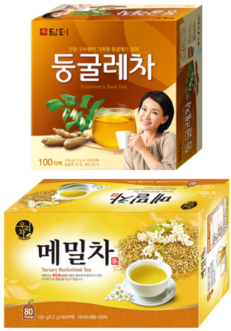 담터 둥굴레차 100T +송원 메밀차 80T (180T), 120g