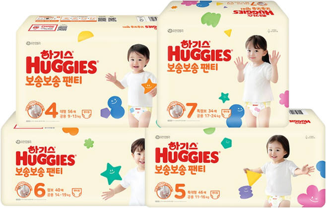 하기스 보송보송 팬티형 기저귀 공용, 336매, 4단계
