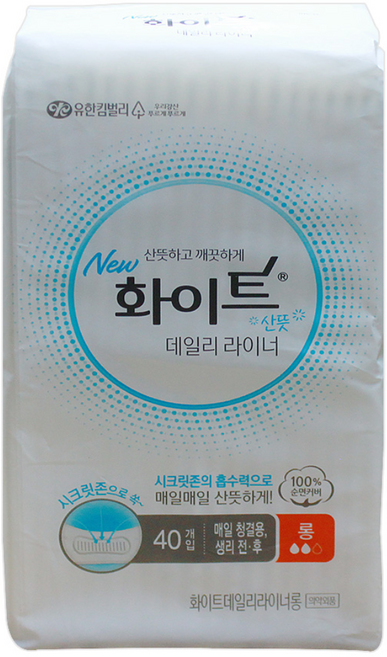 IS 화이트 시크릿존 그날 데일리라이너, 40개입, 1개, 롱