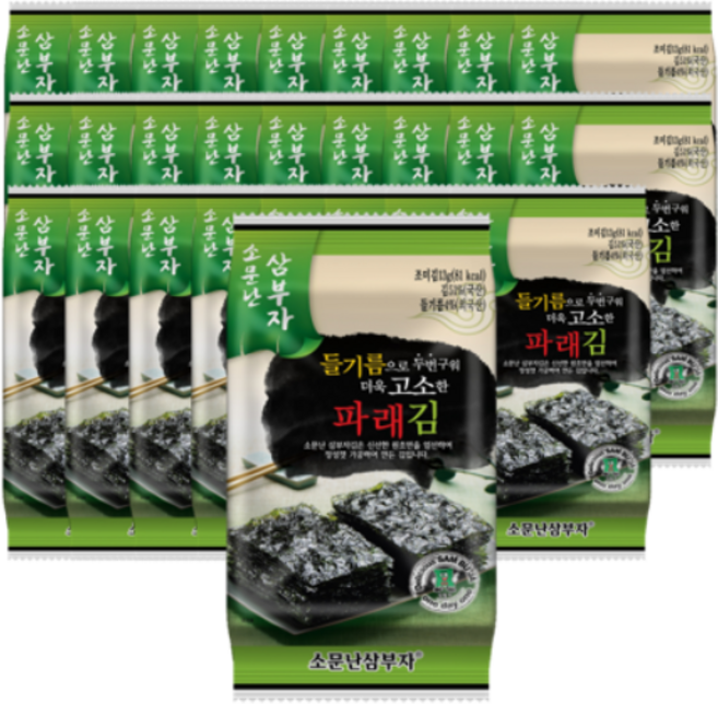 소문난삼부자 들기름 파래 식탁김, 13g, 27개