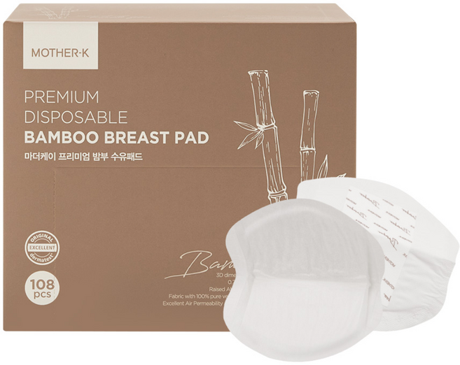 마더케이 프리미엄 밤부 일회용 수유패드, 108매, 1개