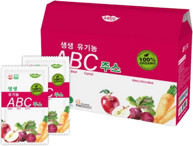 초록한입 유기농 ABC주스 100ml x 21포, 21개, 21박스