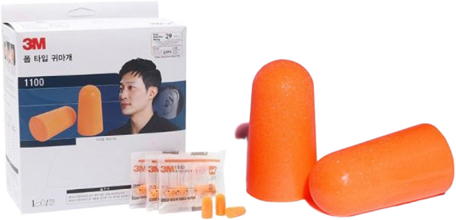 3M 이어플러그 - 군인용품 소음차단, 1개, 1쌍