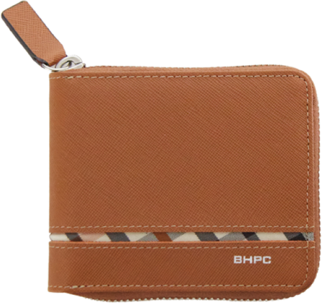 비버리힐스폴로클럽 여성용 체크무늬 지퍼반지갑 PC5UC39001BR