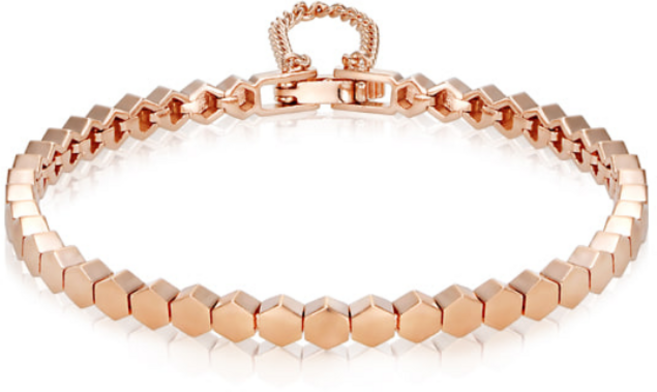 가이거 14K GOLD PLATED 허니 헥사 로즈 팔찌 GIBRBB002