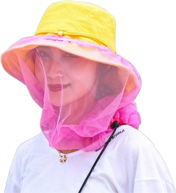 1+1 얼굴 방충 모자 모기장 방충망 망사 얼굴망 낚시 레쟈용 벌초망 양봉, 2개