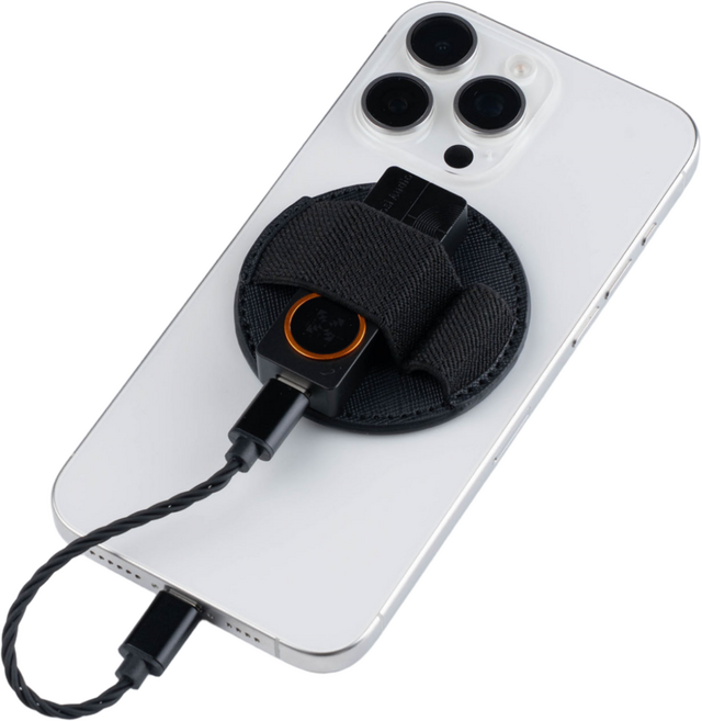 Fosi Audio 맥세이프 지원 꼬다리 DAC / AMP 보호 케이스 유선이어폰 DAC 고정 클립, 검정색, 1개, 단품