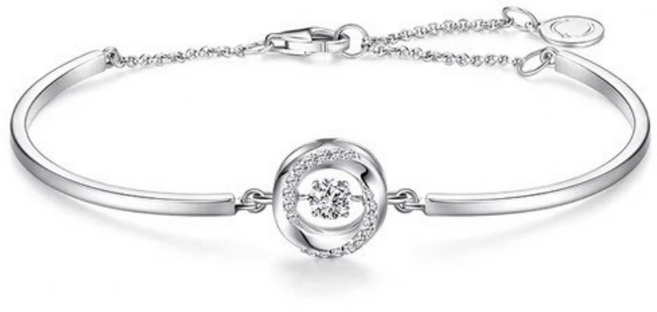 여성 다이아 라운드 뱅갈 링 팔찌