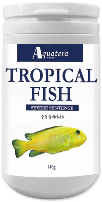아쿠아테라 중형 열대어 사료, 140g, 1개