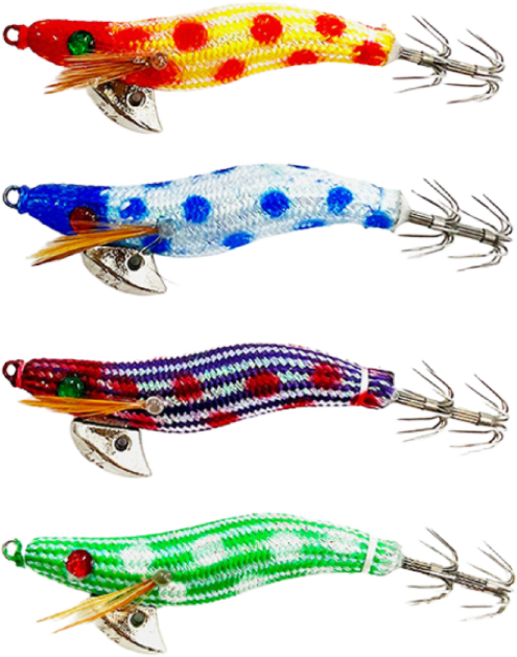 FST 블랙타이거 오킬 DTD 원단 리얼 플래쉬 2.2호 한치 에기 이카메탈 케이무라 수평 틴셀, 땡땡이4개세트