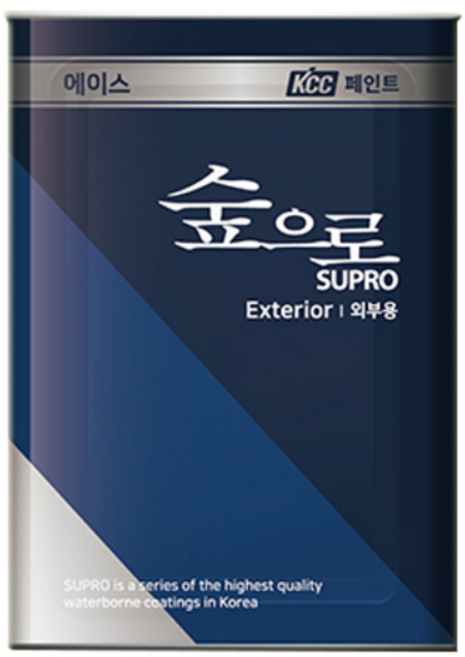 KCC 친환경 수성페인트 숲으로 외부용 플러스, 흑색 무광, 1개, 18L