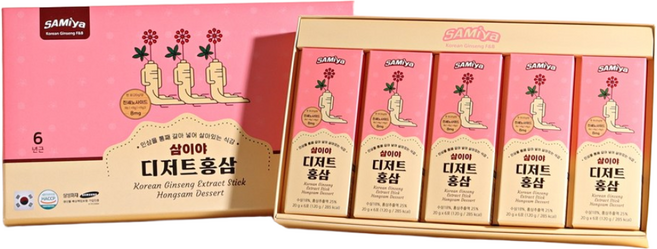 [6년근홍삼] 스틱 디저트홍삼 면역력대명사 건강한 단맛30포! 홈카페 홈푸드 홍삼라떼 페이스트 우리아이 간식 답례품 선물 홍삼라떼!, 1개