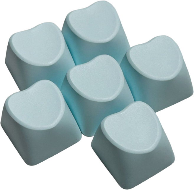 앤유 파스텔 하트 키보드 키캡 4P, 민트 4P