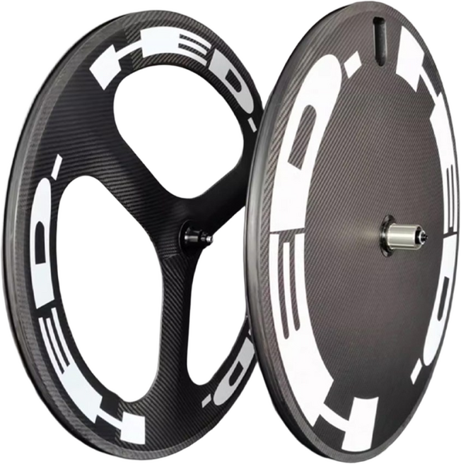 우브로 카본 삼발이휠 로드 픽시 자전거 바퀴 디스크 휠 DIY, 후륜(디스크휠), 1개