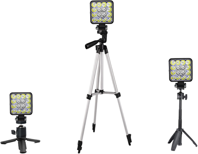 하우투 USB 볼락 집어등 48W 보조배터리 다색 녹색 백색 갈치 낚시 고효율 투컬러, 선택03. 대형 삼각대, 1개