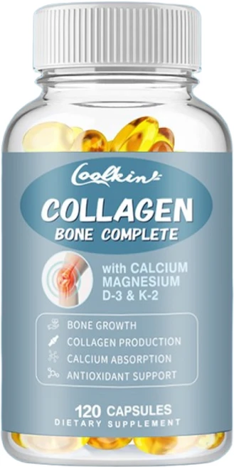콜라겐 본 컴플리트 - 칼슘 흡수 건강한 뼈 머리카락 피부 및 손톱을 위해, 1개, 120정 - 쿠팡