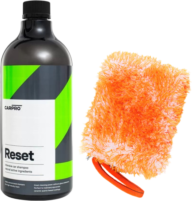 카프로 리셋 카샴푸 1L + 카프로 dabdab 댑댑 워시 미트 패키지 유리막관리샴푸 도장면에 안전한 워시미트, 1개