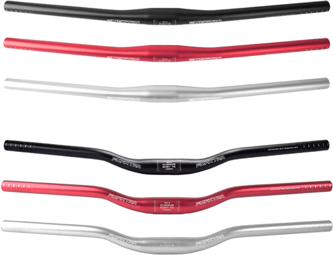 FMFXTR 자전거 MTB 핸들바 핸들 일자바 롱 라이저바 플랫바 갈매기 620 31.8mm, 실버, 1개, 플랫바 620 스트레이트 핸들