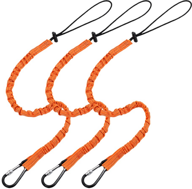아띠꼴로 떨구지마 공구 분실 추락 낙하 방지걸이 안전고리 줄, 3개, 주황