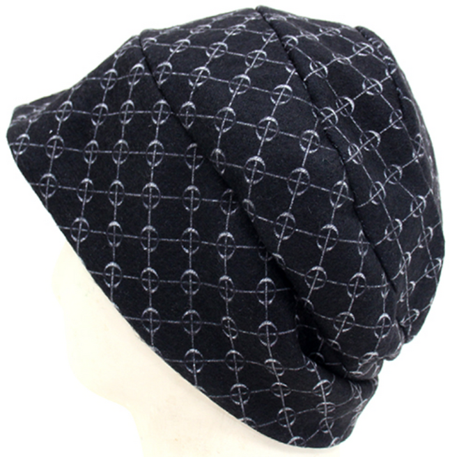 [서울양품점] 국산 _ 패턴 절개 스판비니두건 _가을 겨울 모자 비니