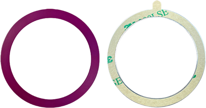 LOTEXIS 전기종 맥세이프 호환 메탈 링 플레이트 자석 스티커 2개, 자홍색