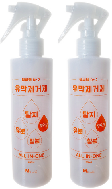 엠씨랩 닥터2 유막제거제, 200ml, 2개