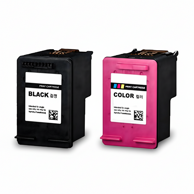 퀵잉크 HP 61XL 대용량 검정 컬러 세트 호환 프린터 기종 DESKJET 1510 1050 ENVY 4500, 2개입