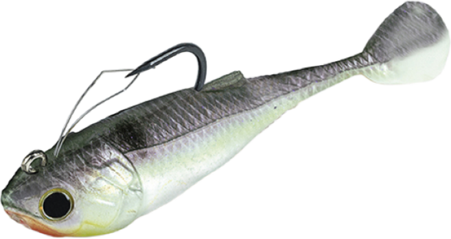 Molix RT Flip Tail 3" 몰릭스 플립 테일 3인치 배스 쉐드웜 스윔지그 스윔베이트 쉐드 섀드 섀드웜, 502 Olive Shad, 14g