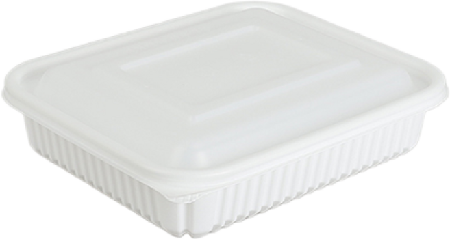 [박스] TY-23195 소형사각찜용기 백색 소, 200개