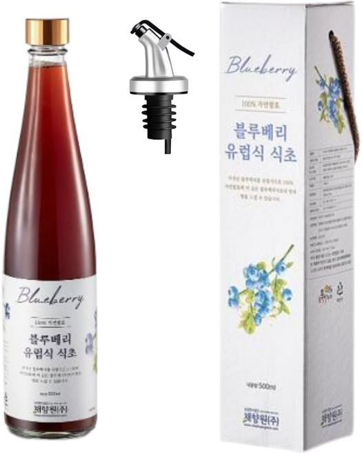블루베리식초 레드와인 비네거 블루베리 100% 유럽식 와인 식초, 1개, 500ml
